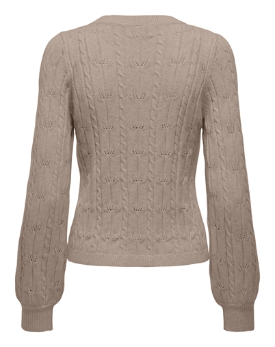 Only - ONLKatia LS Structure Strik - Mocha Meringue/Melange